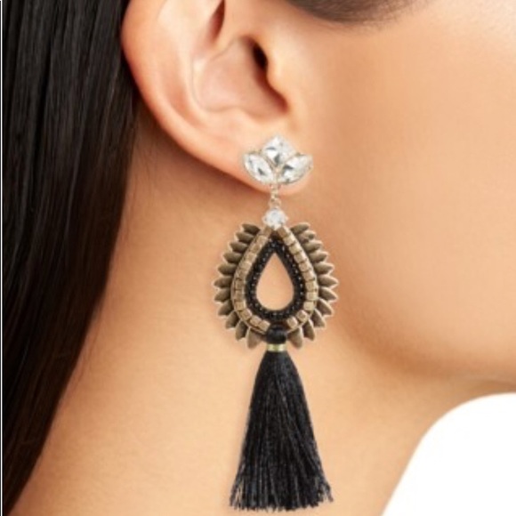 BP. Crystal & Tassel Earrings - Picture 4 of 4